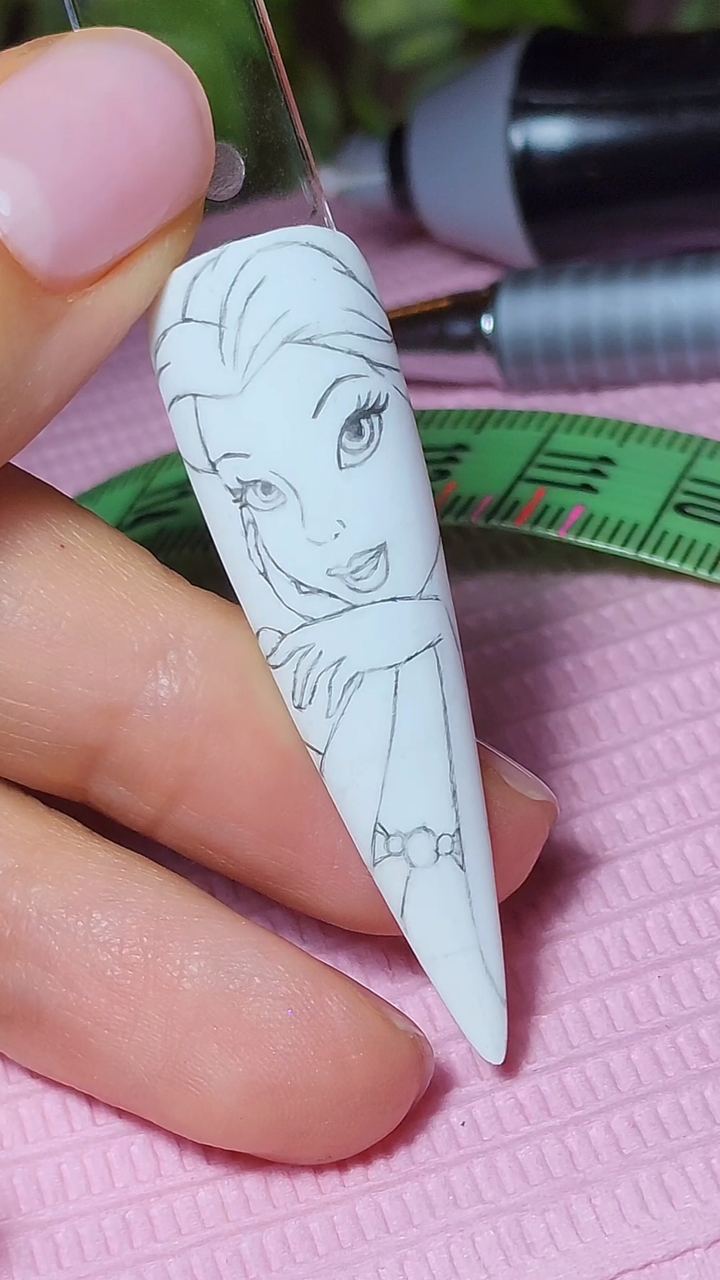 Boceto del método ART LAB aplicado sobre una uña