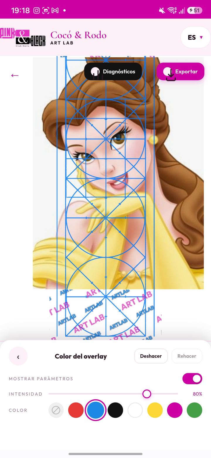 Grilla del método aplicada dentro del Studio de Parametrización Exacta